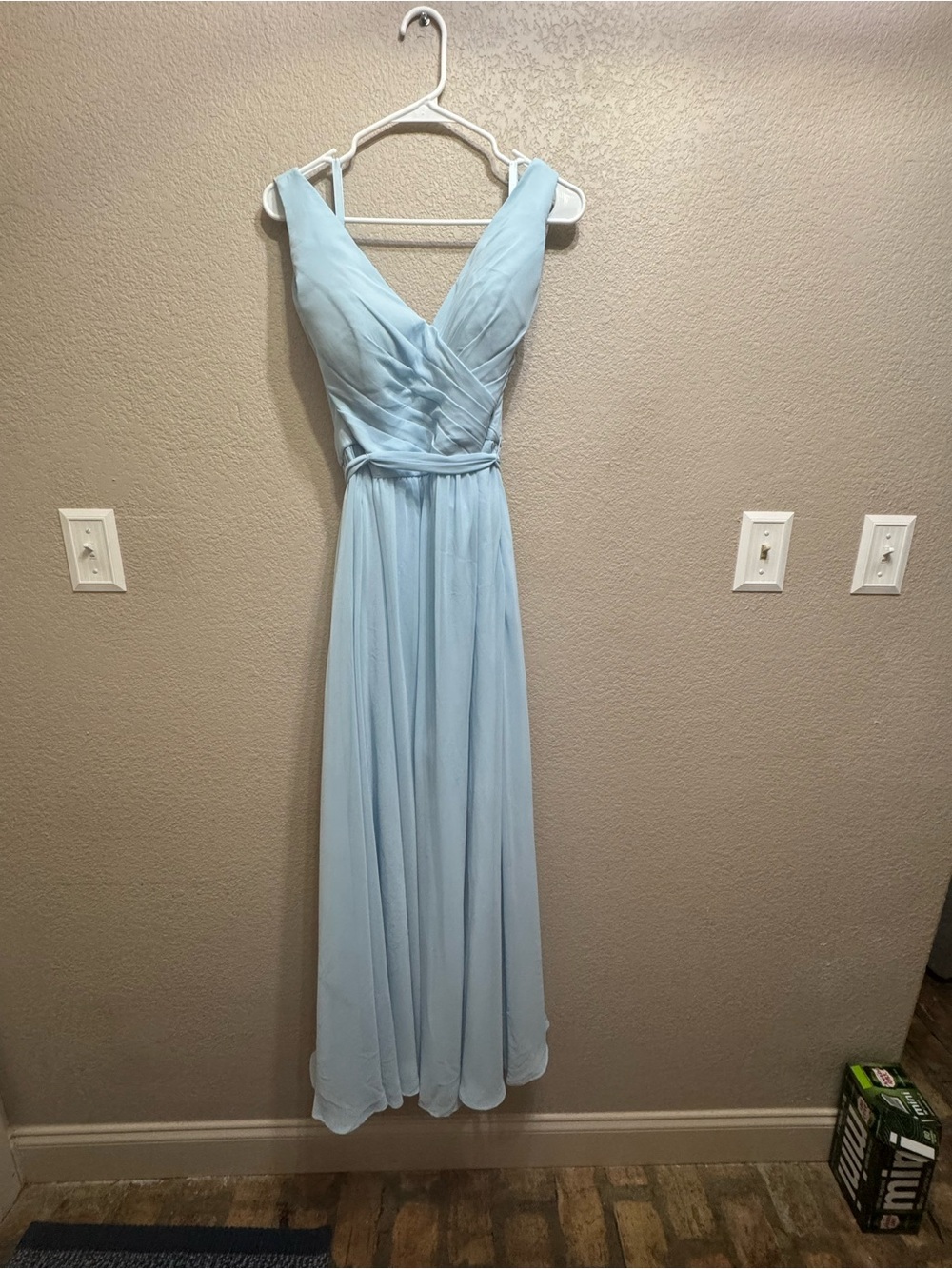Kennedy Blue Gabby Chiffon Bridesmaid Dress  Sky Size 12 Altered